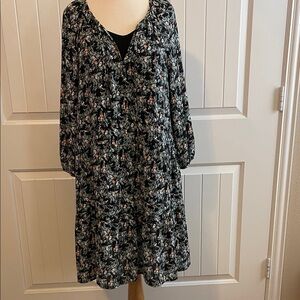 Banana Republic Dark Floral Midi Dress